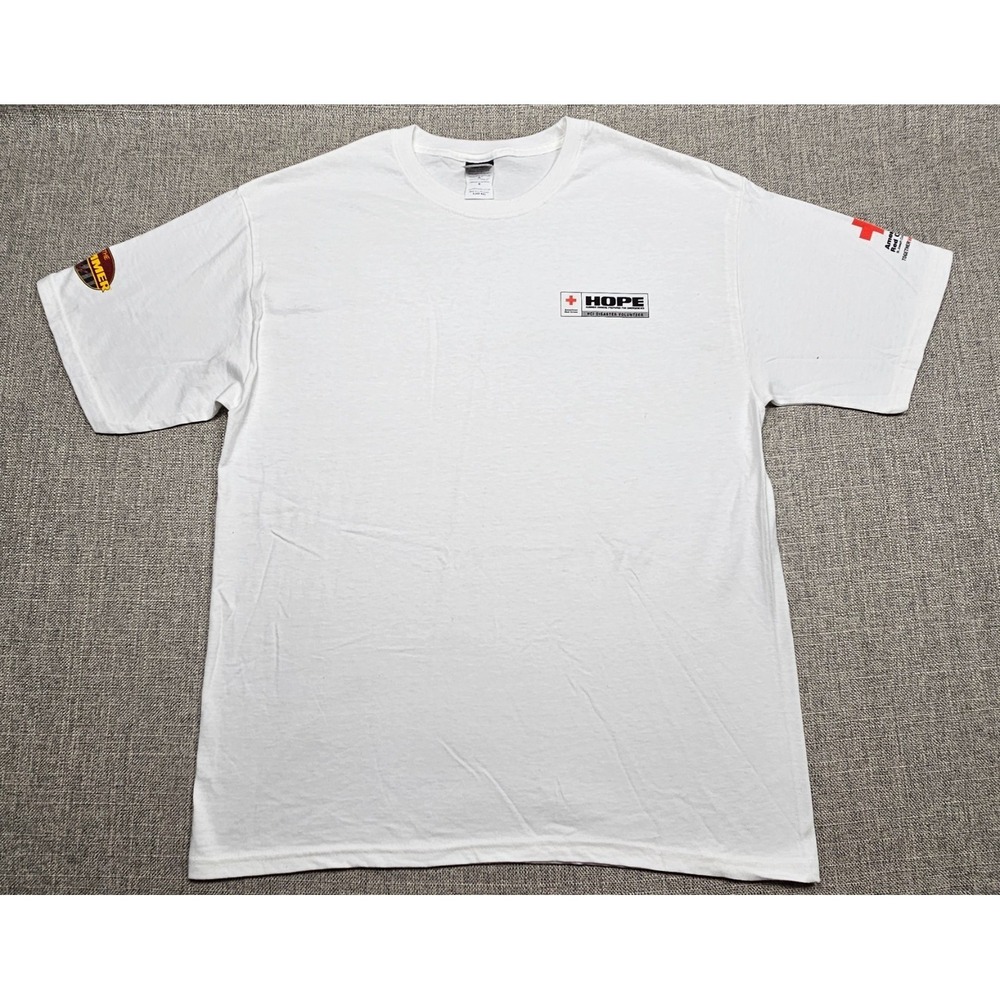Vintage Hummer Owners Shirt Mens Large White HOPE Red Cross Disaster Response